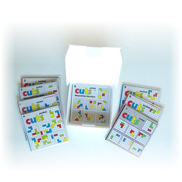 Magnetická skladačka Cuts Pocket Mega balenie, logická hra pre deti do kapsy, otvorený | Cuts-hlavolam.sk
