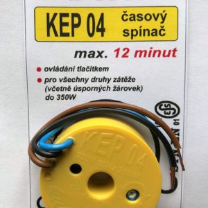 Časový spínač KEP04, žltý, časový spínač pre spotrebiče a svetla, 12 minút